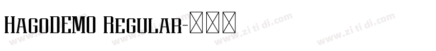 HagoDEMO Regular字体转换 HagoDEMO Regular字体转换